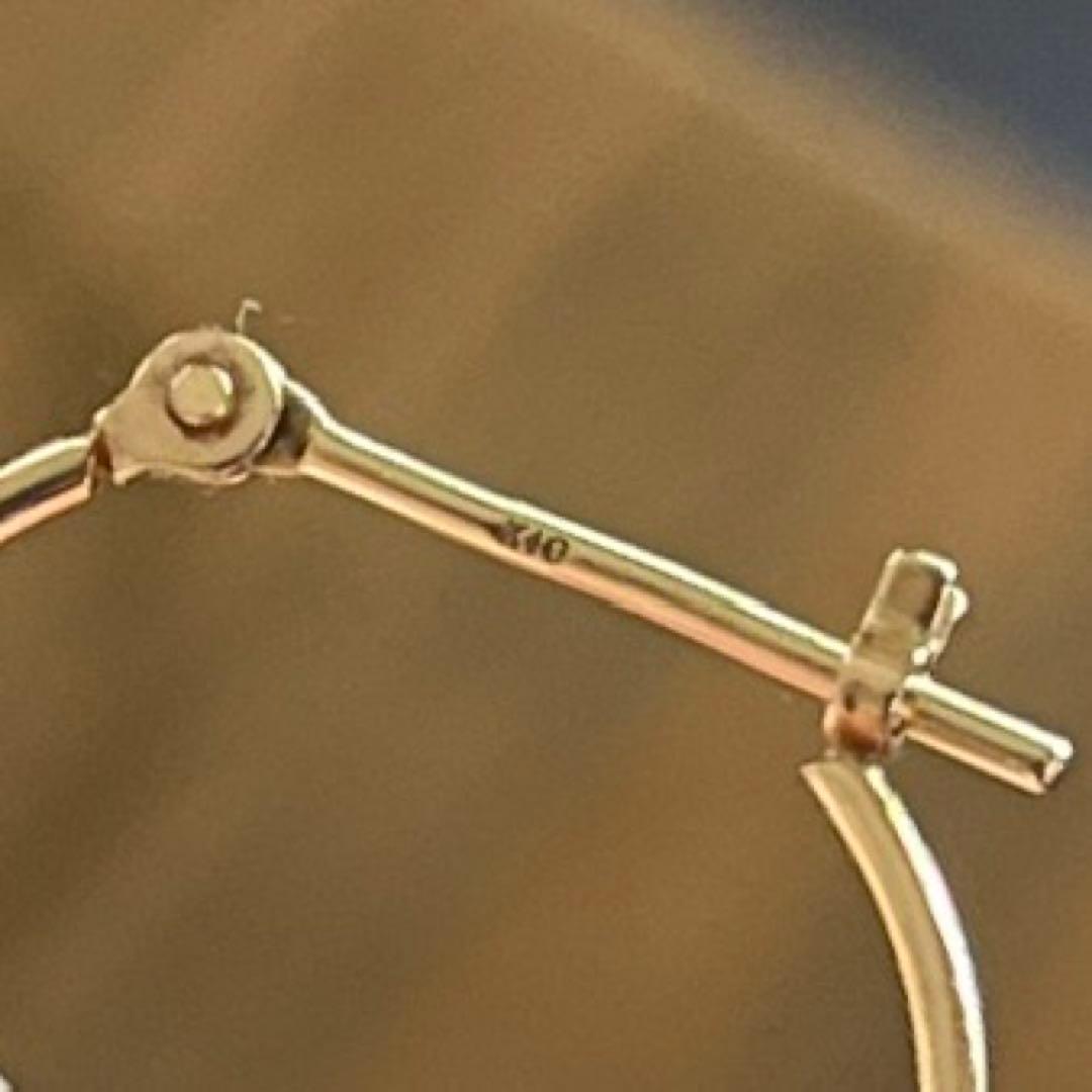 K10 10金 ゴールドフープピアス