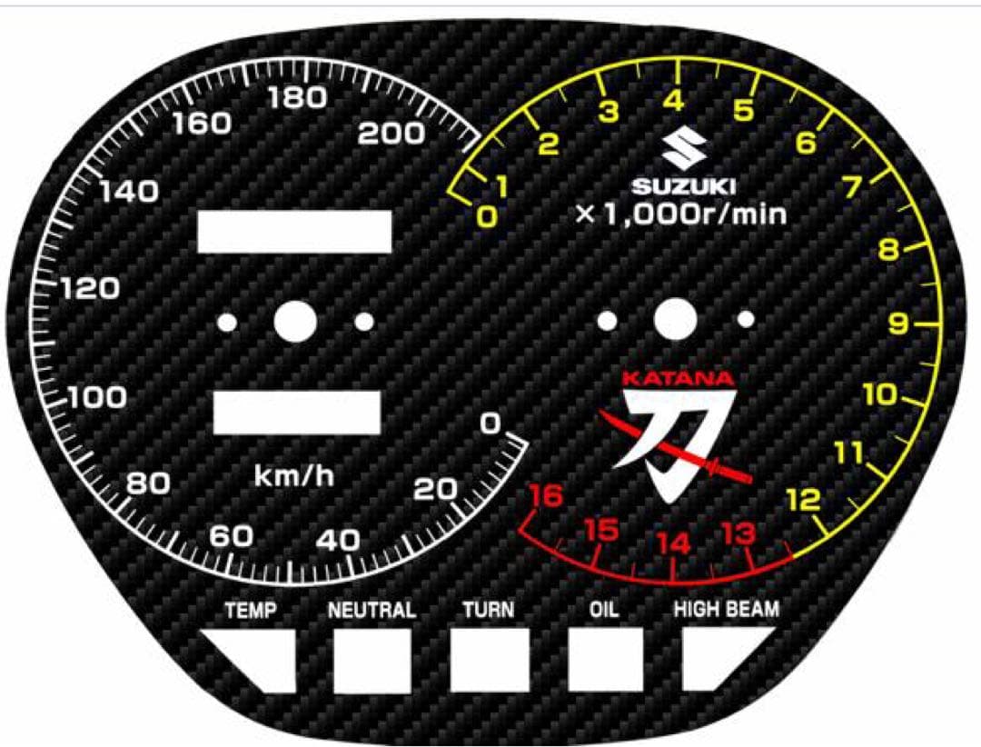 ワンオフ♪GSX−S刀(カタナ)用オリジナルメーターパネル♪7501100
