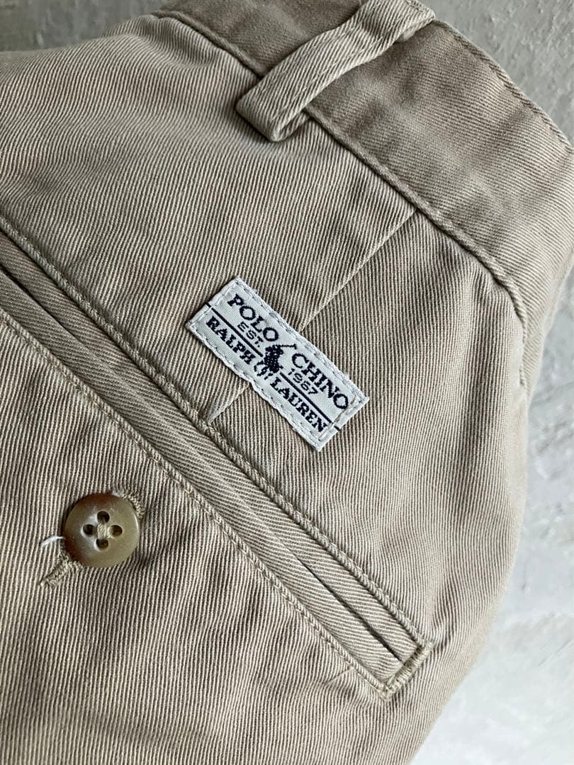 USA製 Ralph Lauren タックチノ チノパン 38