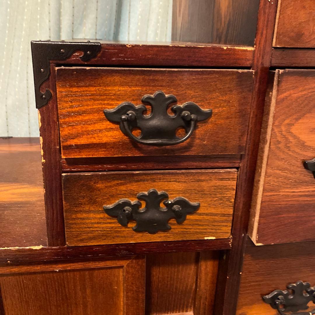 木製階段状引き出しタンス