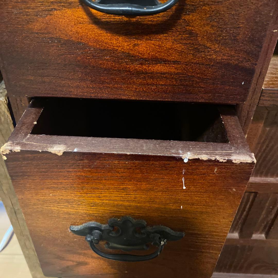 木製階段状引き出しタンス