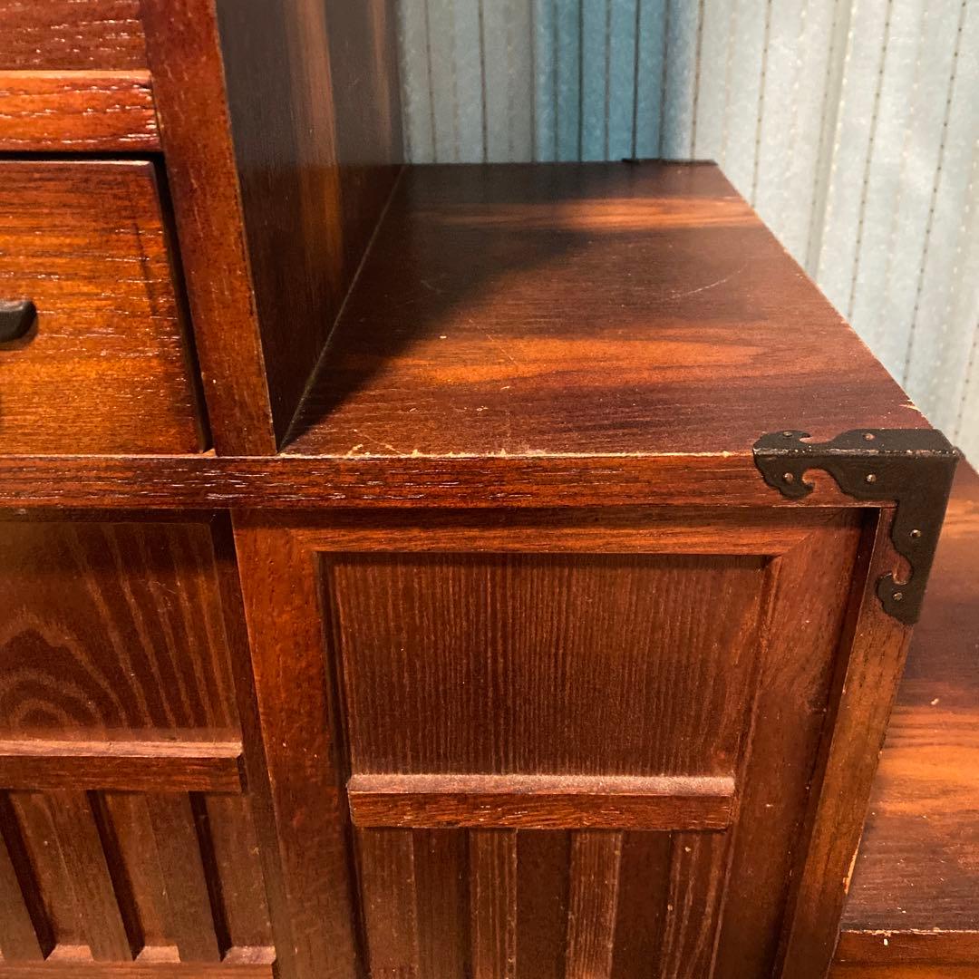 木製階段状引き出しタンス