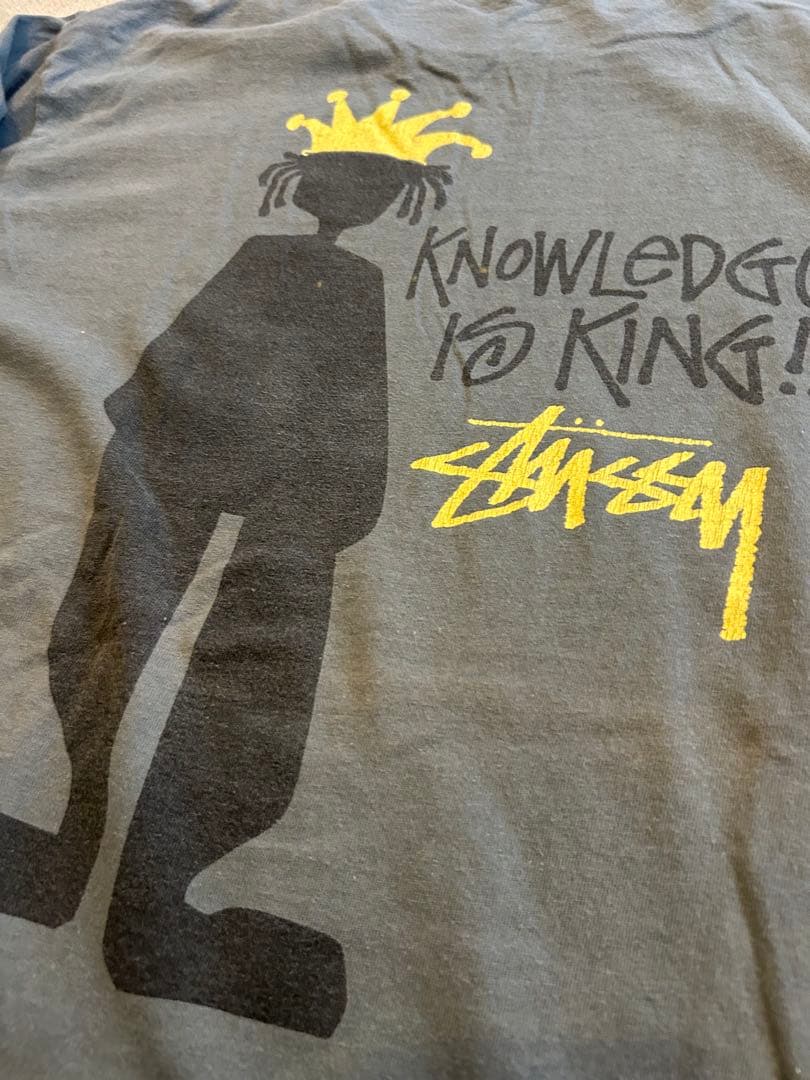 90's old stussy オールドステューシー 白タグ　シャドーマン　Ｌ