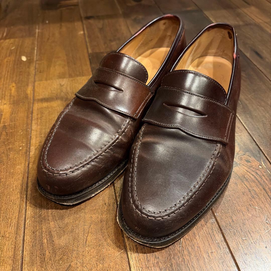 CROCKETT&JONES ダークブラウン レザー ローファー※送料込