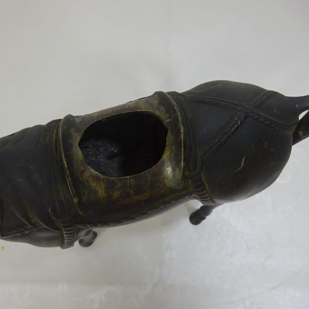 馬の香炉 約25cm ブロンズ 干支 置物