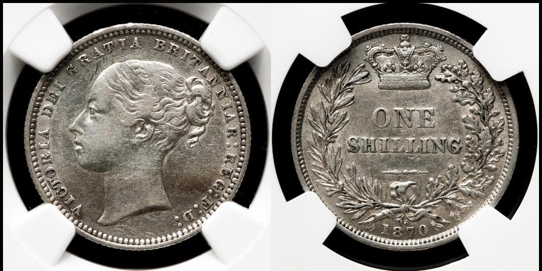 NGC-VF35 ヴィクトリア ヤングヘッド　１シリング　1870年
