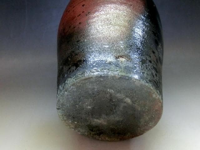 壷●古備前口広立ち瓶壺 古い備前焼き 江戸期 花瓶 花器 古美術 時代物 骨董■