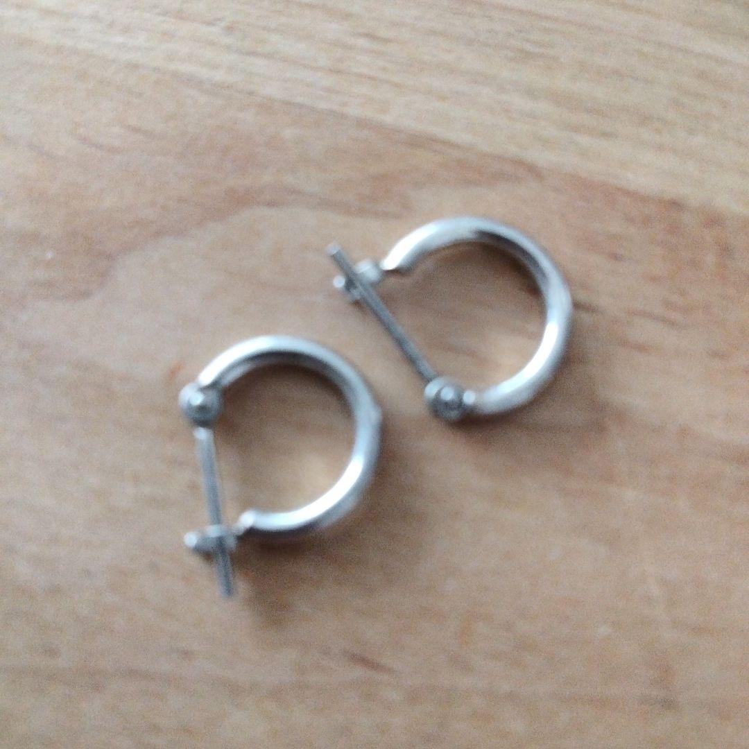 PT900 プラチナフープピアス 小型