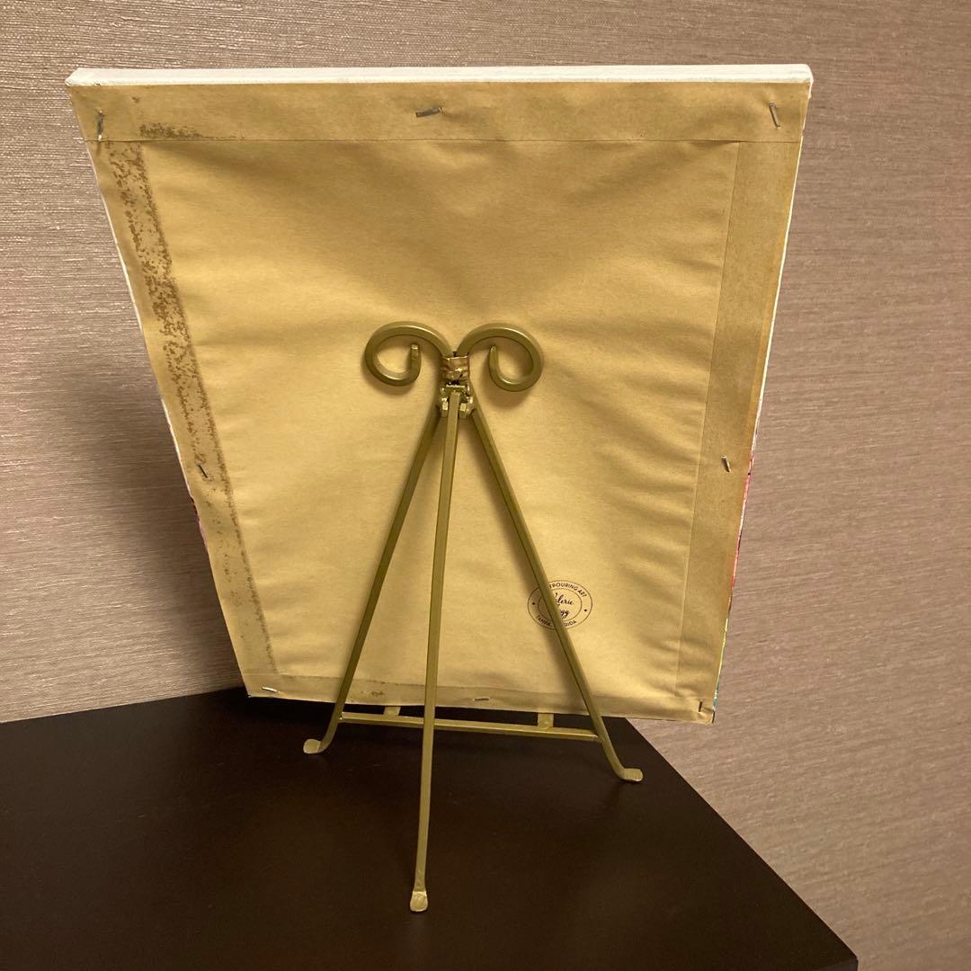 送料込み アクリルペイントアート 絵画 ラメ 赤 オレンジ