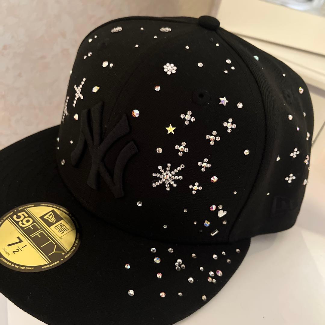 とき様New Era 59FIFTY ブラック 7 1/2 ジュエルキャップ