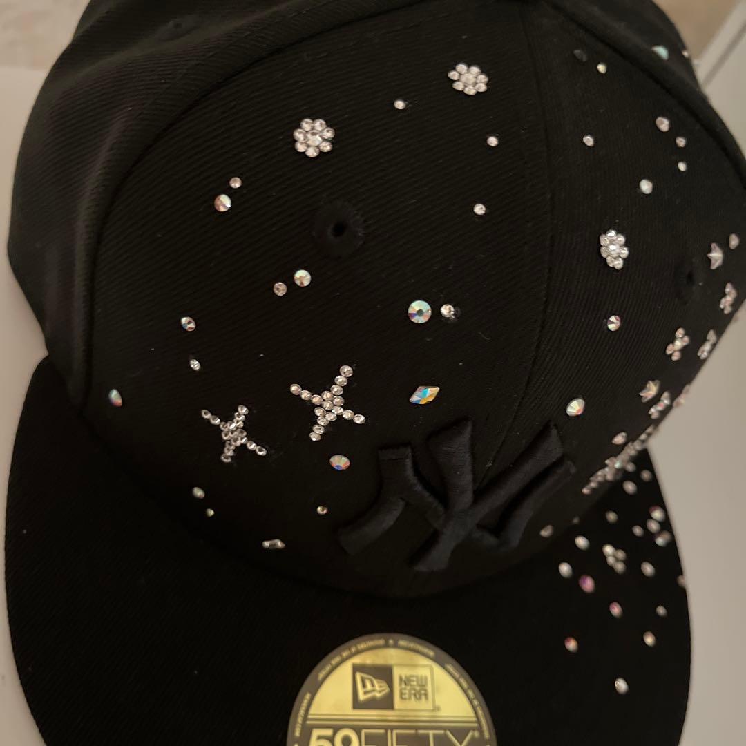 とき様New Era 59FIFTY ブラック 7 1/2 ジュエルキャップ