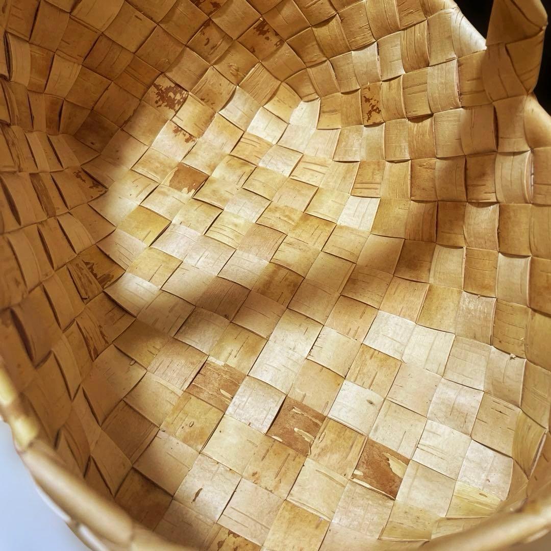 希少な白樺かご！1点のみ　ロシアSvetlana作　白樺のかご