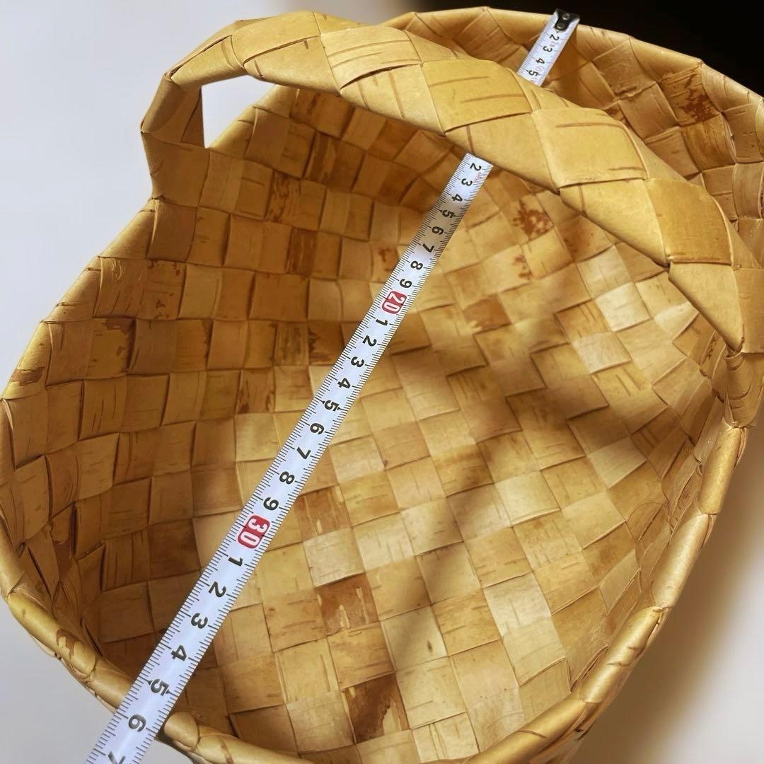 希少な白樺かご！1点のみ　ロシアSvetlana作　白樺のかご