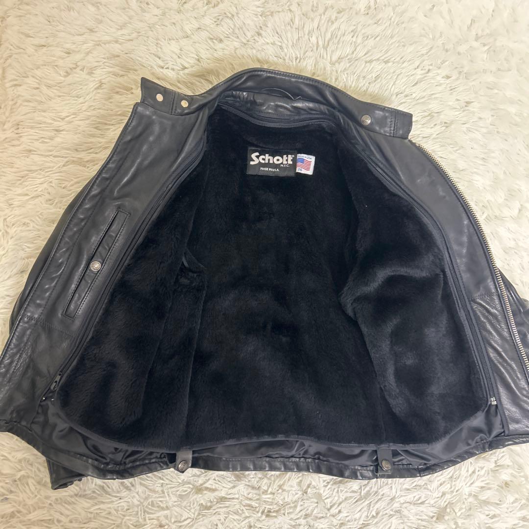 【極美品】Schott レザー ジャケット 141　サイズ36　 ライナー付き