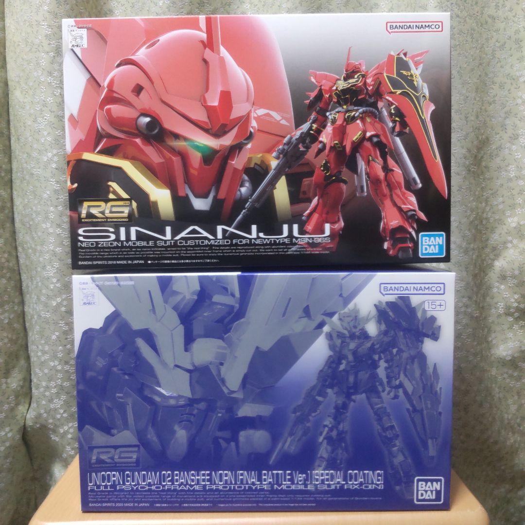 機動戦士ガンダムUC関連ガンプラ HG RG 7点セットアクションベース付き