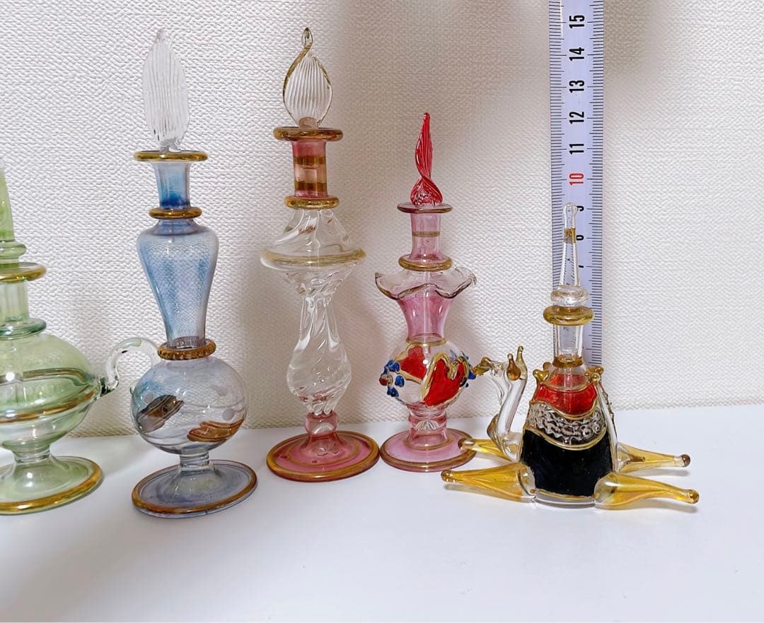 エジプト香水瓶　ガラス5点セット