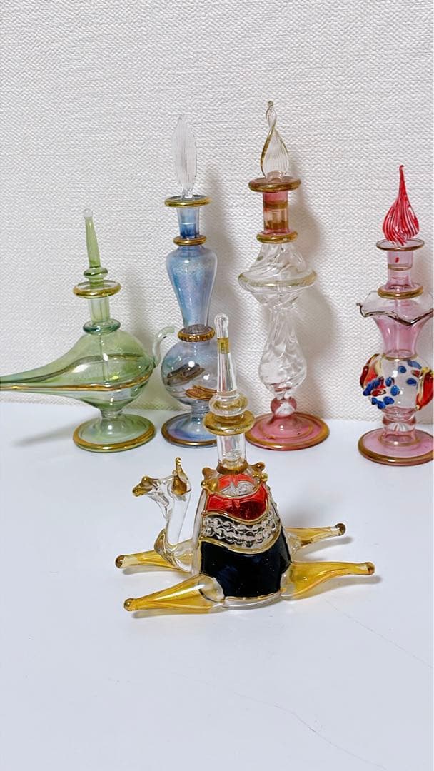 エジプト香水瓶　ガラス5点セット