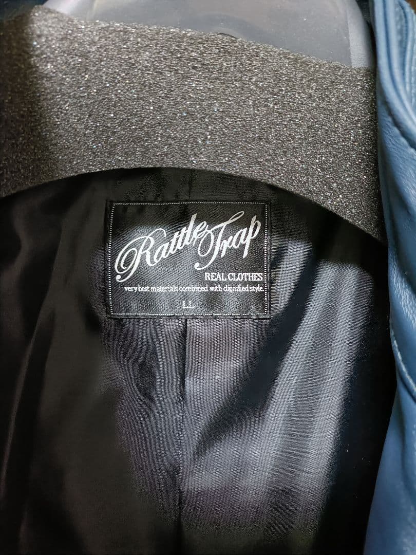 ラトルトラップ 　シープレザー シングルライダースジャケット　LLサイズ