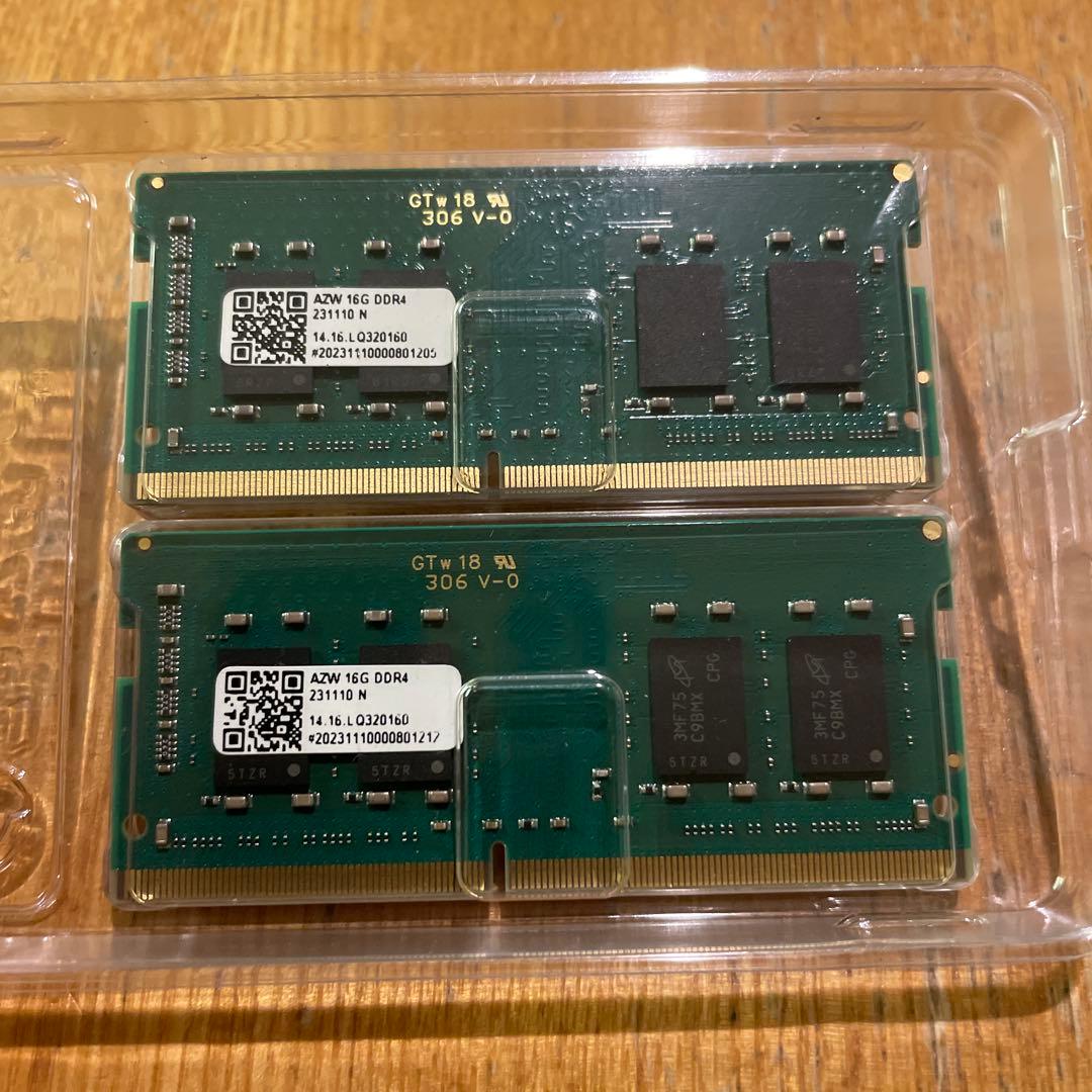 Crucial SODIMM DDR4-3200 16GB x 2枚
