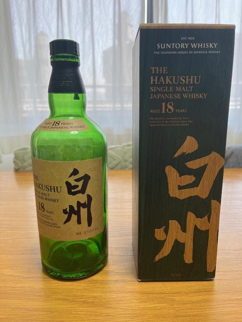 【空瓶、空箱】サントリー《白州》18年シングルモルトウイスキー