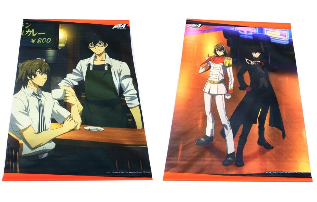 【2種セット】ペルソナ5 アニメイト 連動特典 タペストリー 雨宮蓮 明智吾郎