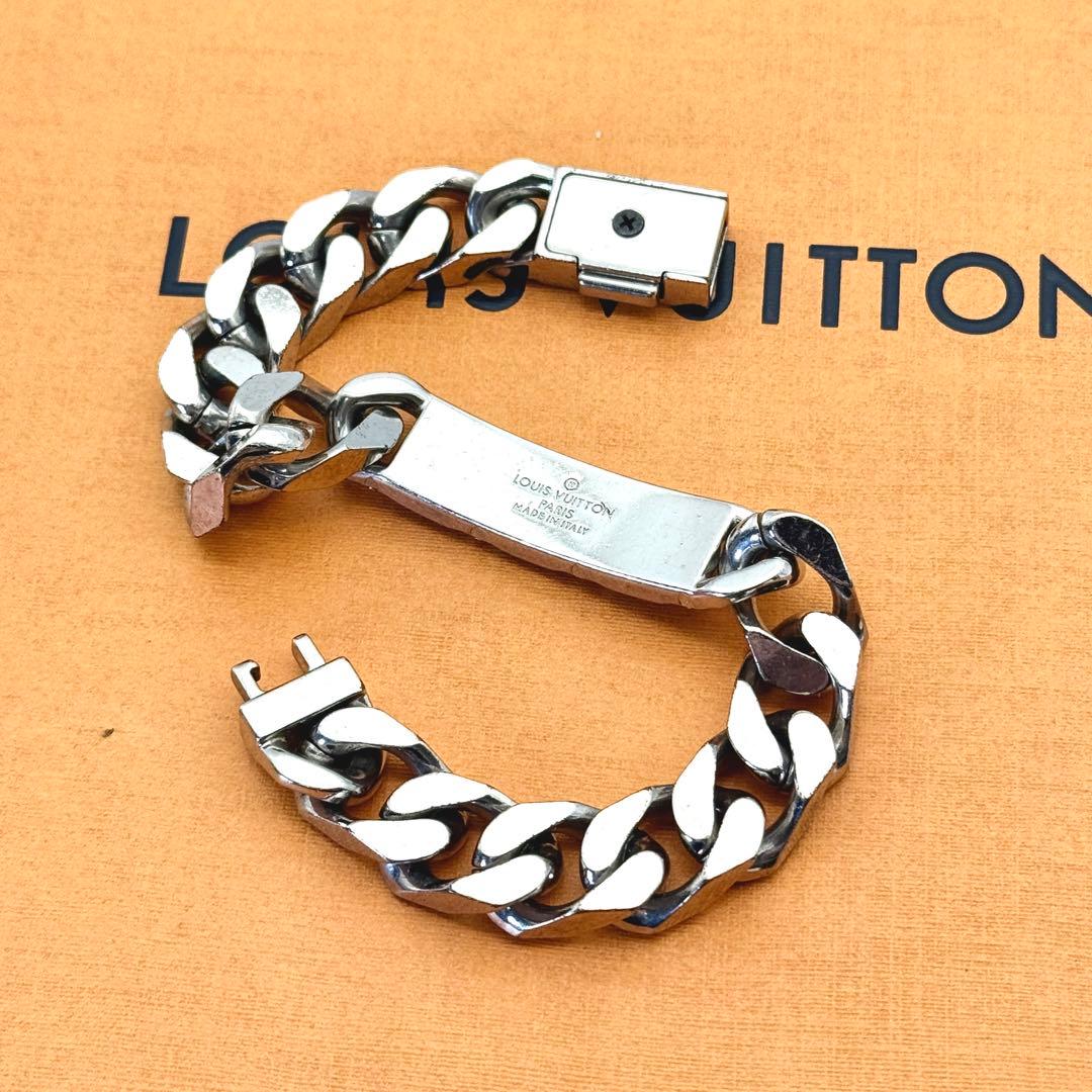 ルイヴィトン ブレスレット ブラスレ チェーン モノグラム シルバー LV 喜平