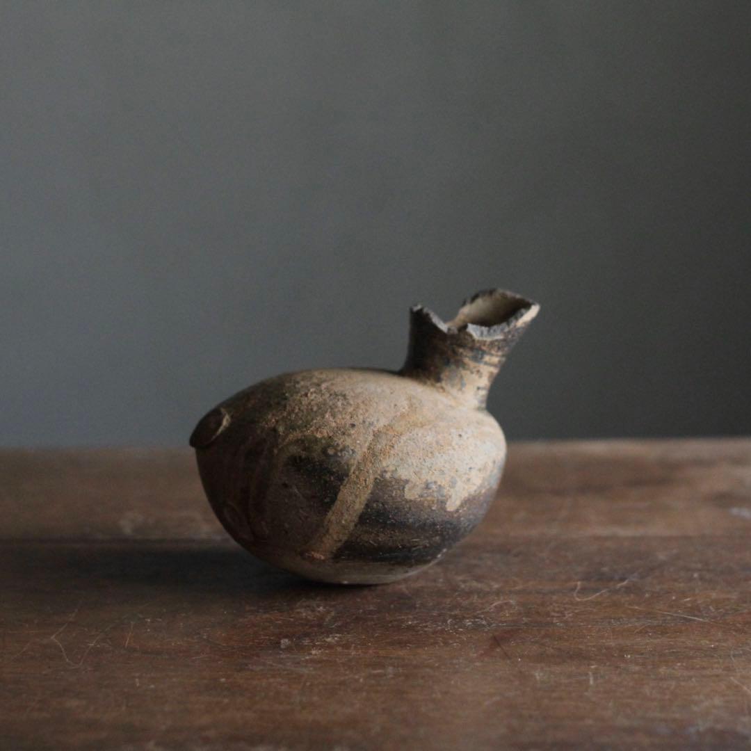 須恵器 平瓶 古美術 古道具 アンティーク 酒器 花器