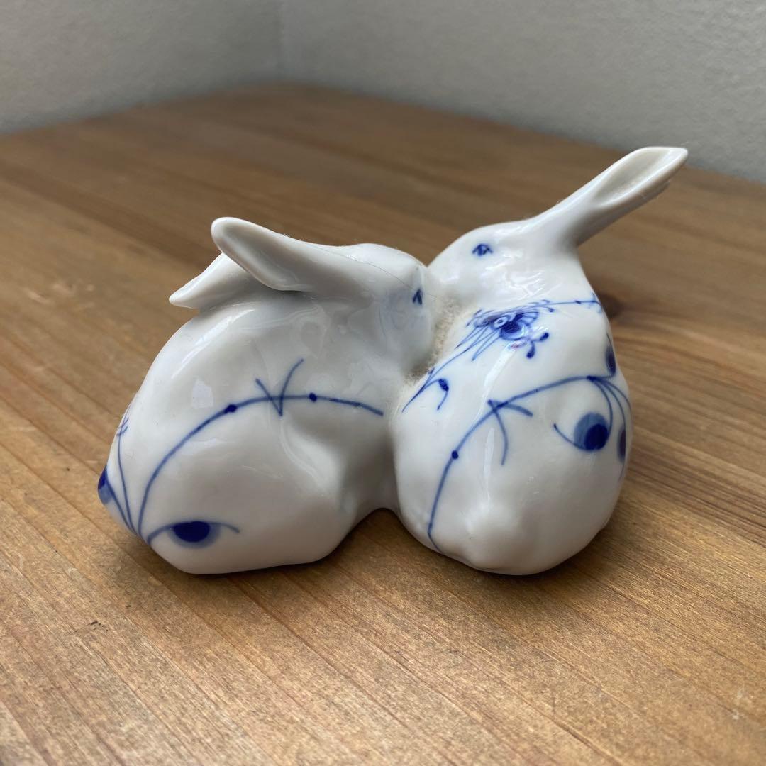 レア　ロイヤルコペンハーゲン フィギュリン ブルーパルメッテ　うさぎ