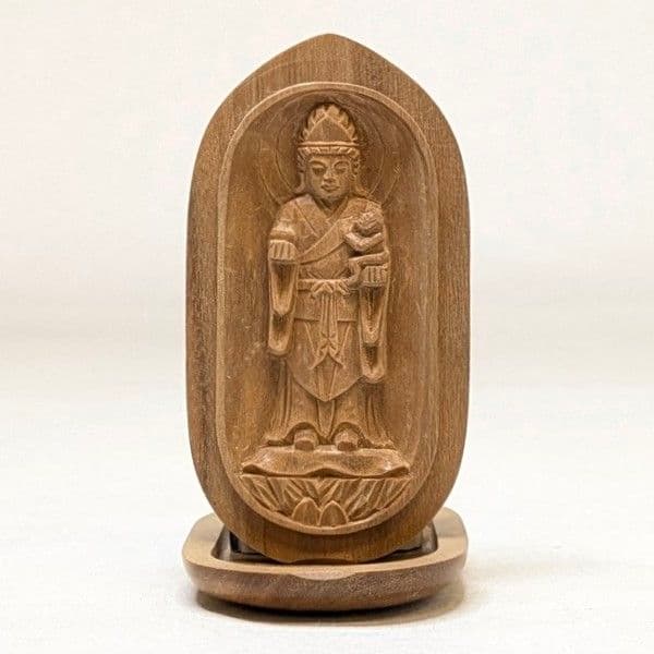 【フォロー割・新品】 香合仏　子安鬼子母神　白檀　仏龕　懐中仏　鬼子母神