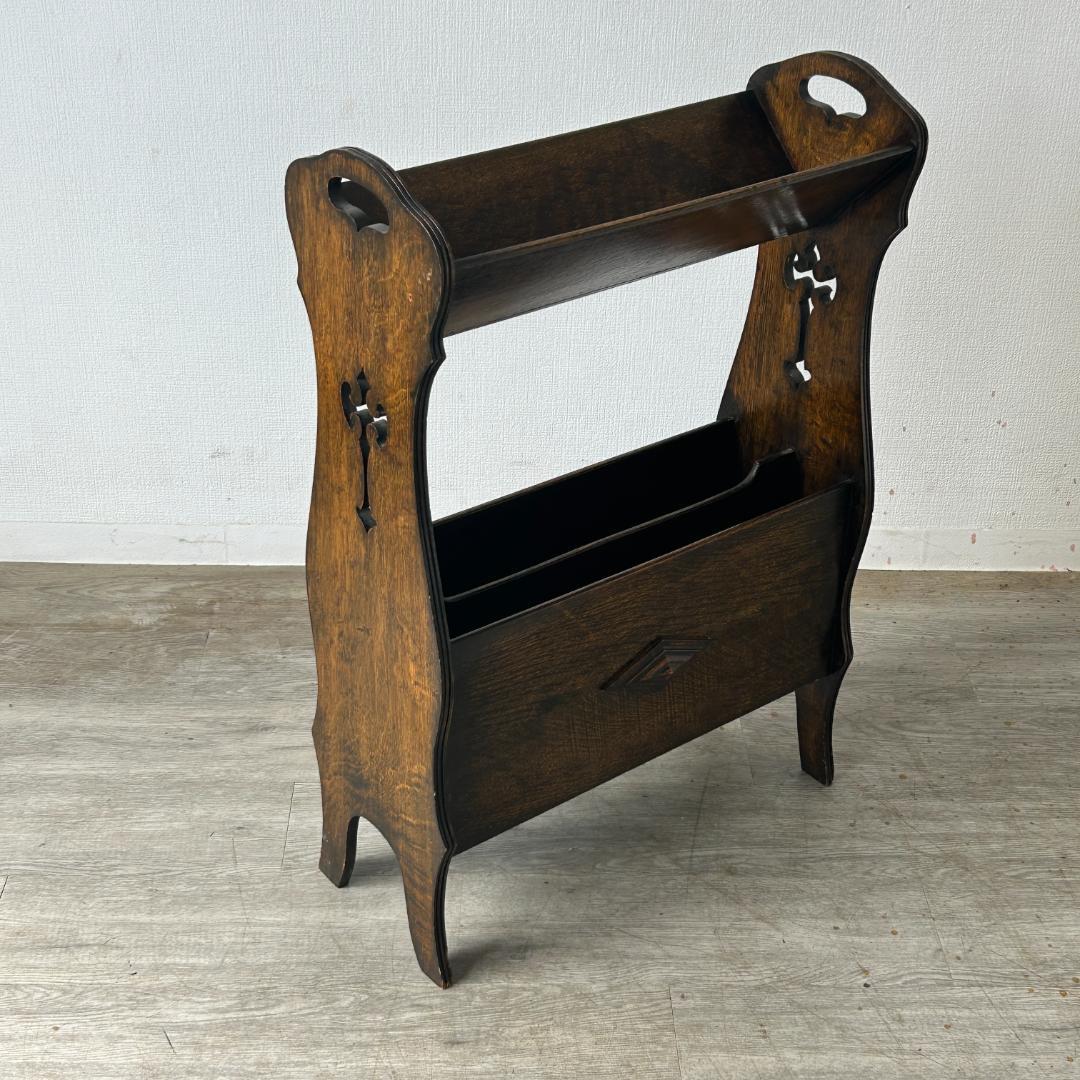 イギリス アンティーク家具 マガジンラック　本立て 1930年頃 734A