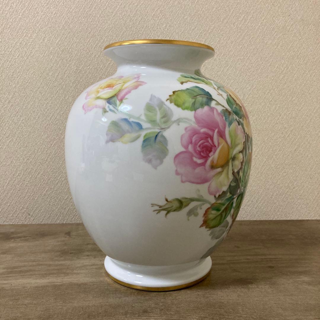 オールドノリタケ　上絵花瓶　ハンドペイント　名古屋絵付け　〈検プレミアノリタケ