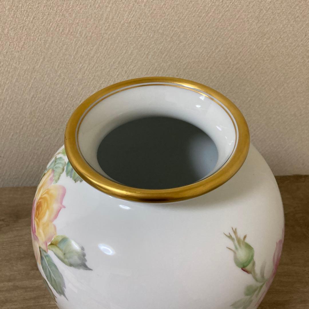 オールドノリタケ　上絵花瓶　ハンドペイント　名古屋絵付け　〈検プレミアノリタケ