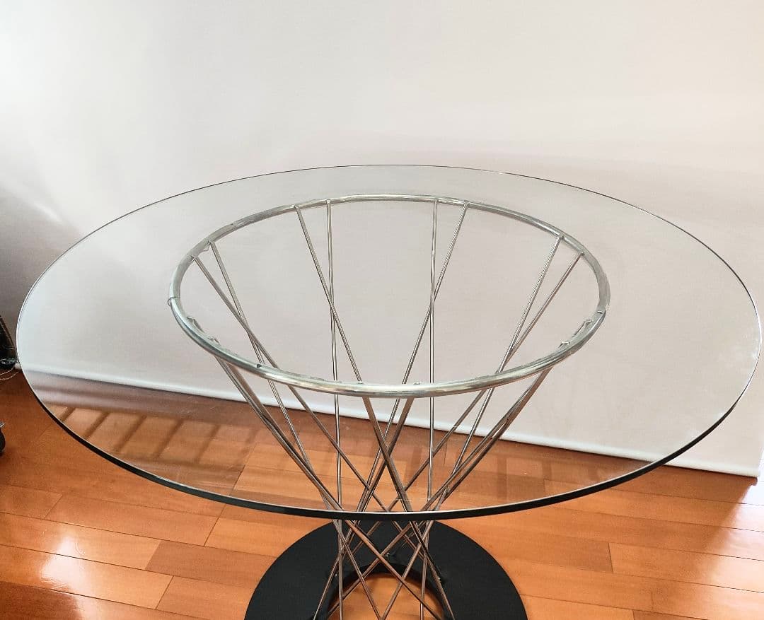 【ミッドセンチュリーモダン】イサムノグチ／ガラス丸テーブル／リプロダクト品