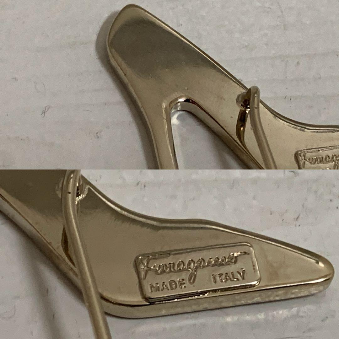 Farragamo VINTAGE ITALY製 パンプスデザイン ピンブローチ