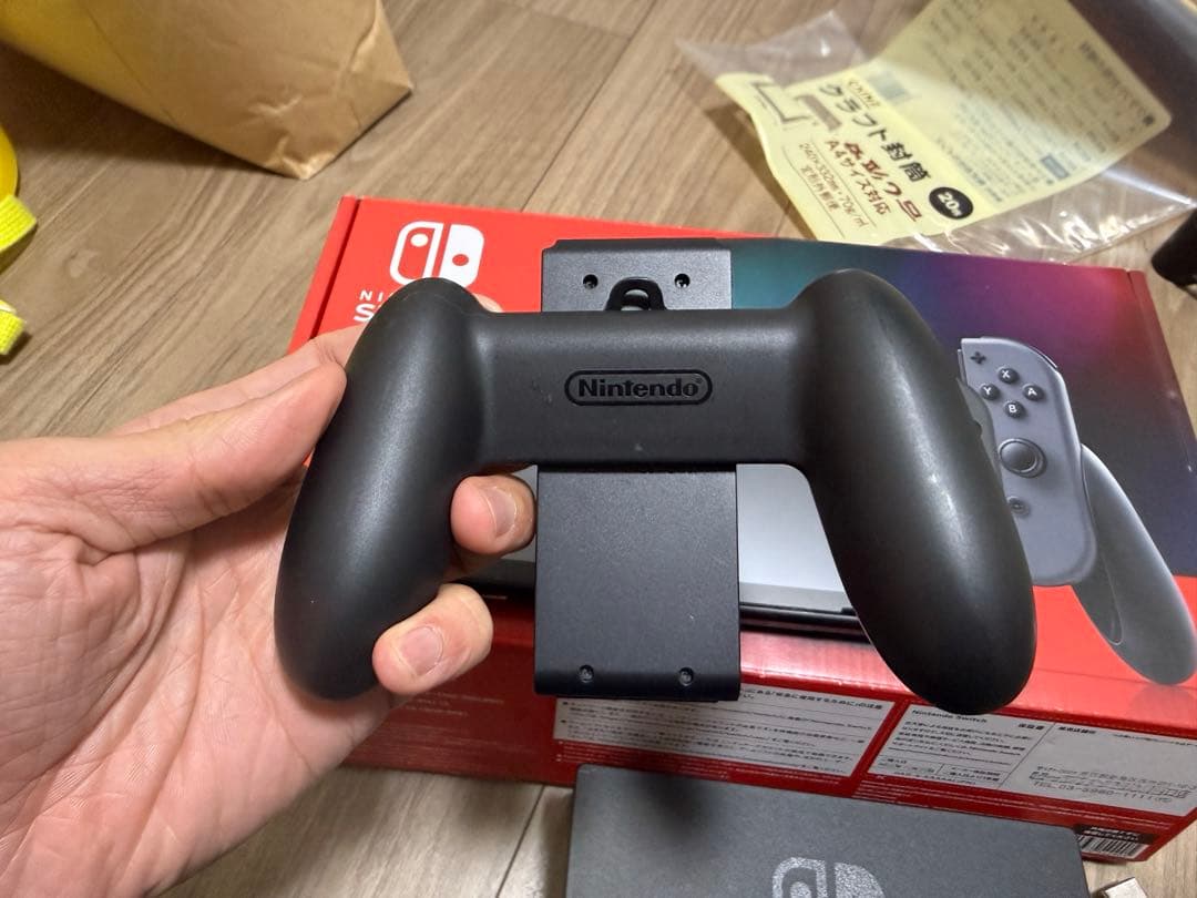 NintendoSwitch 本体 グレー ゲームパッド　microSD128g