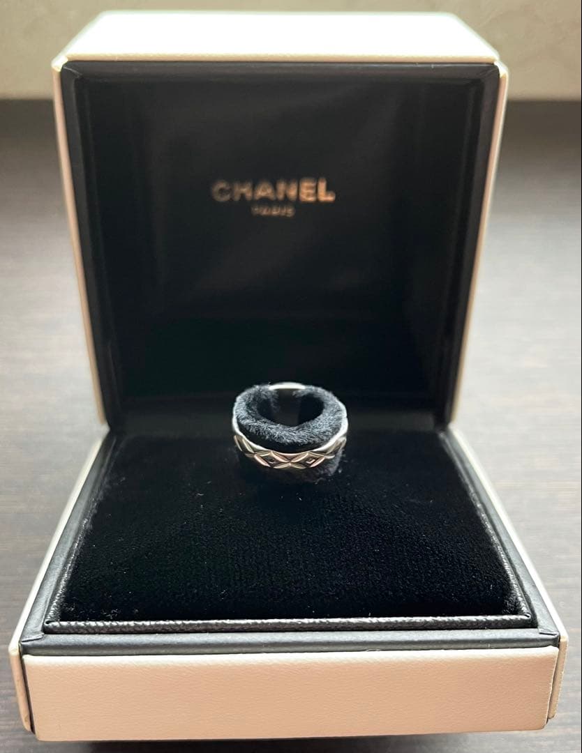 CHANEL シャネル　マトラッセ　リング　ミディアム　【美品】
