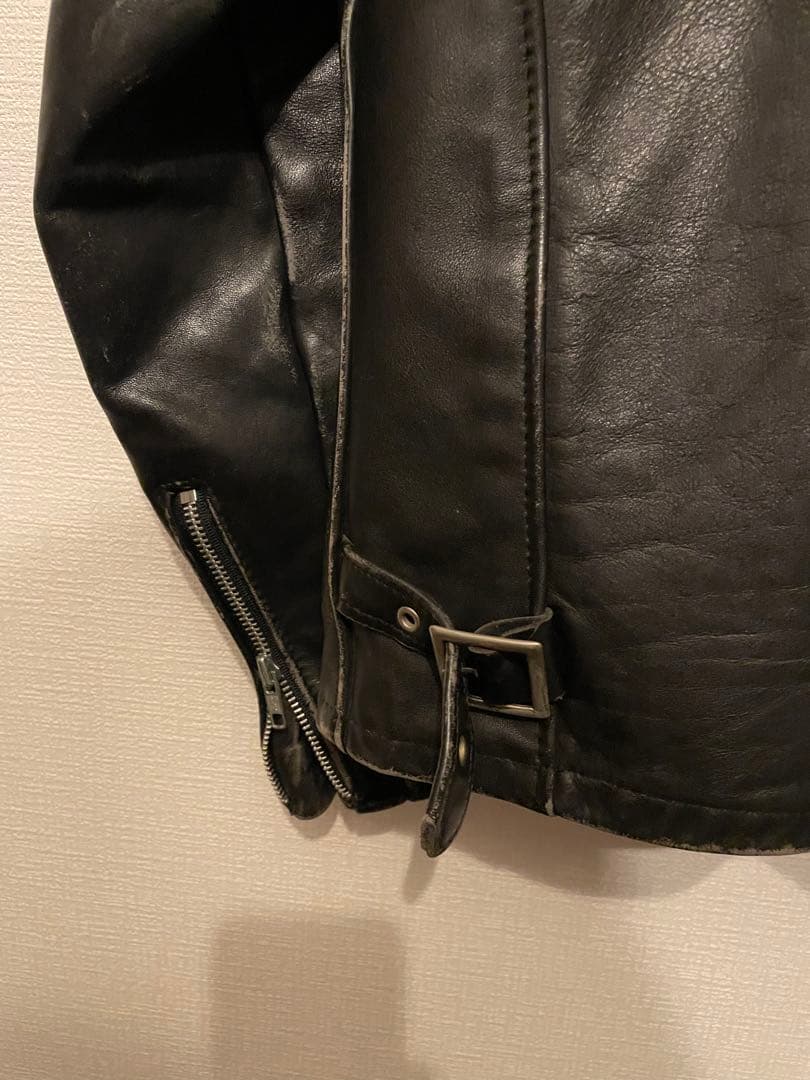 Schott 641 レザージャケット 40 ボアライナー ブラック