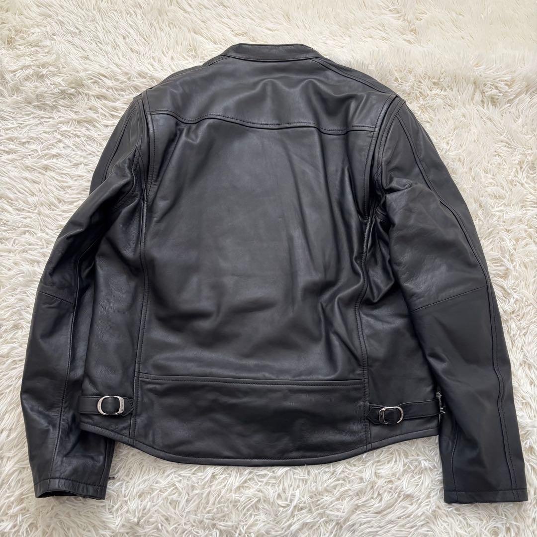 【未使用品】DEGNER デグナー金襴 レザージャケット「雲龍」XL ブラック