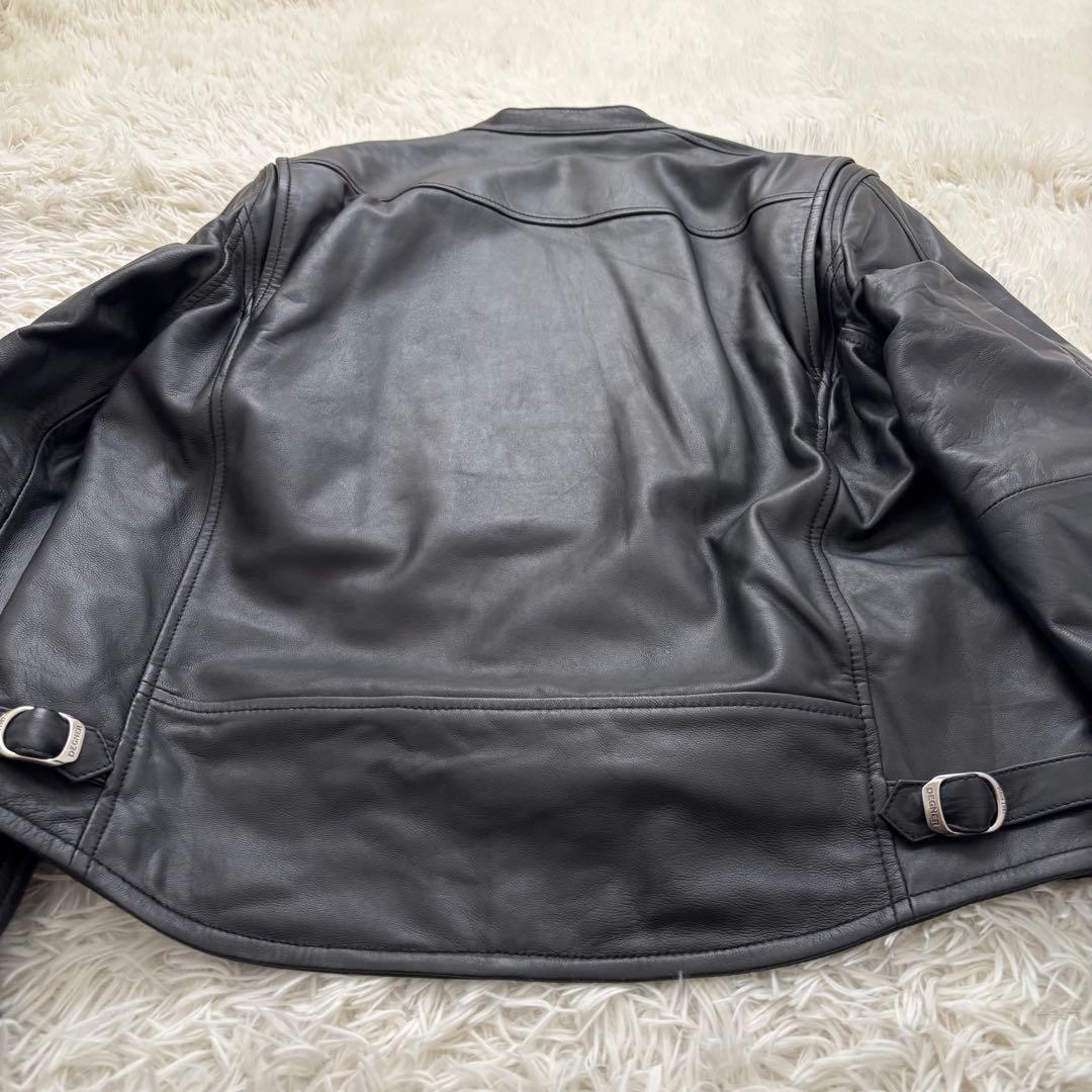 【未使用品】DEGNER デグナー金襴 レザージャケット「雲龍」XL ブラック
