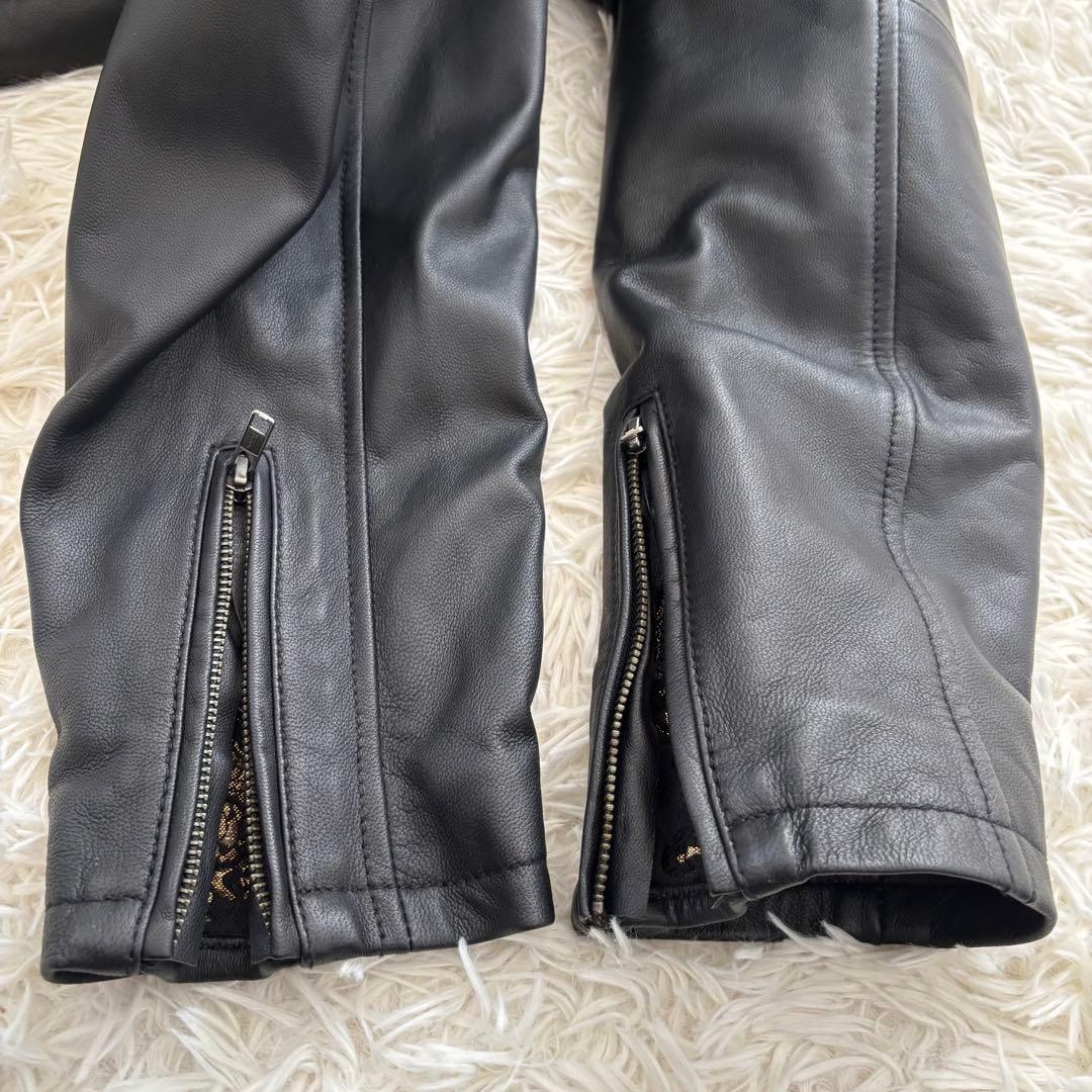 【未使用品】DEGNER デグナー金襴 レザージャケット「雲龍」XL ブラック