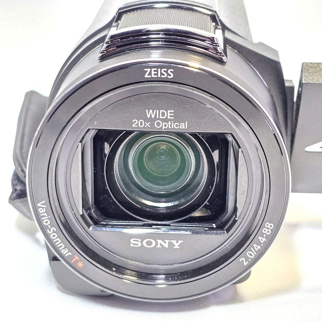 【美品】SONY 4Kビデオカメラ FDR-AX45　大容量バッテリー2個付き