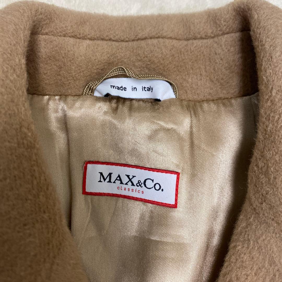 【MAX&Co 】カシミヤ混　ロングコートベージュ ダブルブレスト