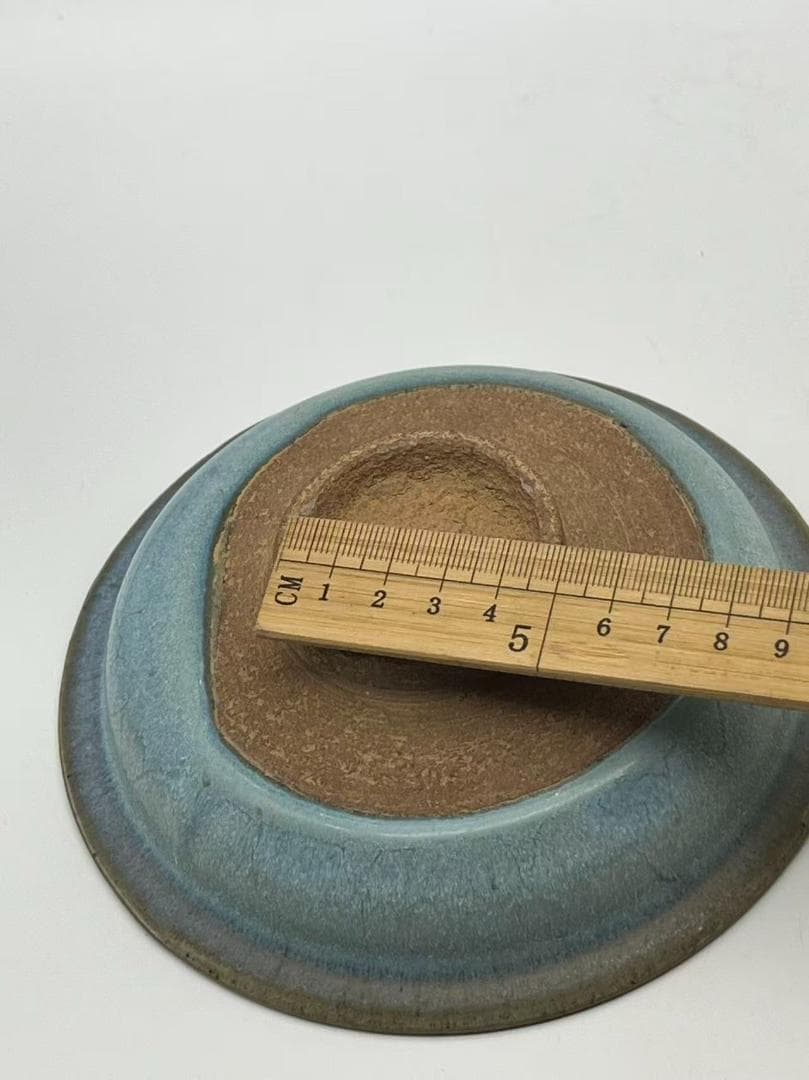 宋時代 鈞窯　天青紫紅釉盤 窯変釉皿　唐物　古賞物　時代物(A-109)