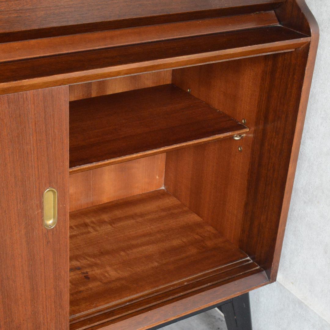 イギリス ヴィンテージ Beautility ガラスキャビネット ビューロー付