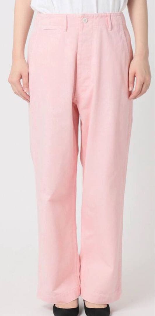 Higuchi×S チノワイドパンツ　ピンク