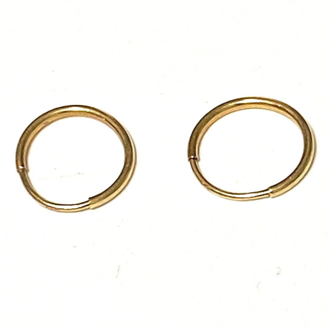 18k フープピアス 1cm ペア