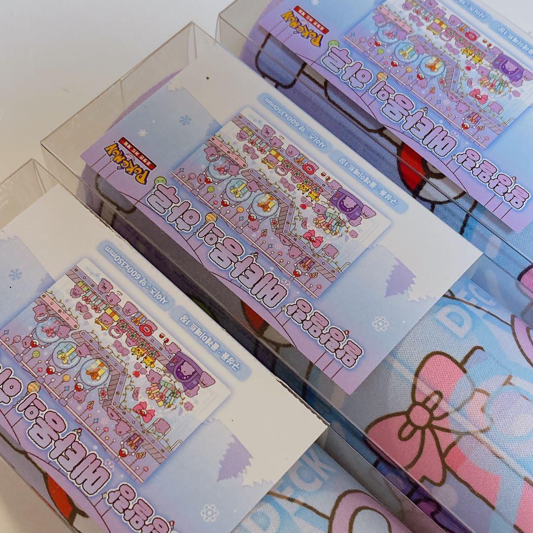 ポケモン　韓国　ポップアップ　メタモン プレイマット3枚　シークレットマンション