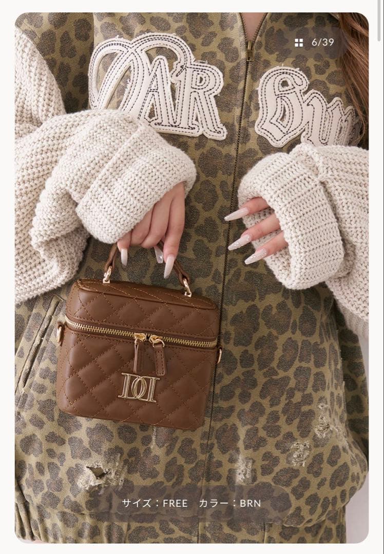 ダーリッチDarich 【ゴールドパーツ】キルティングスクエアミニバッグ