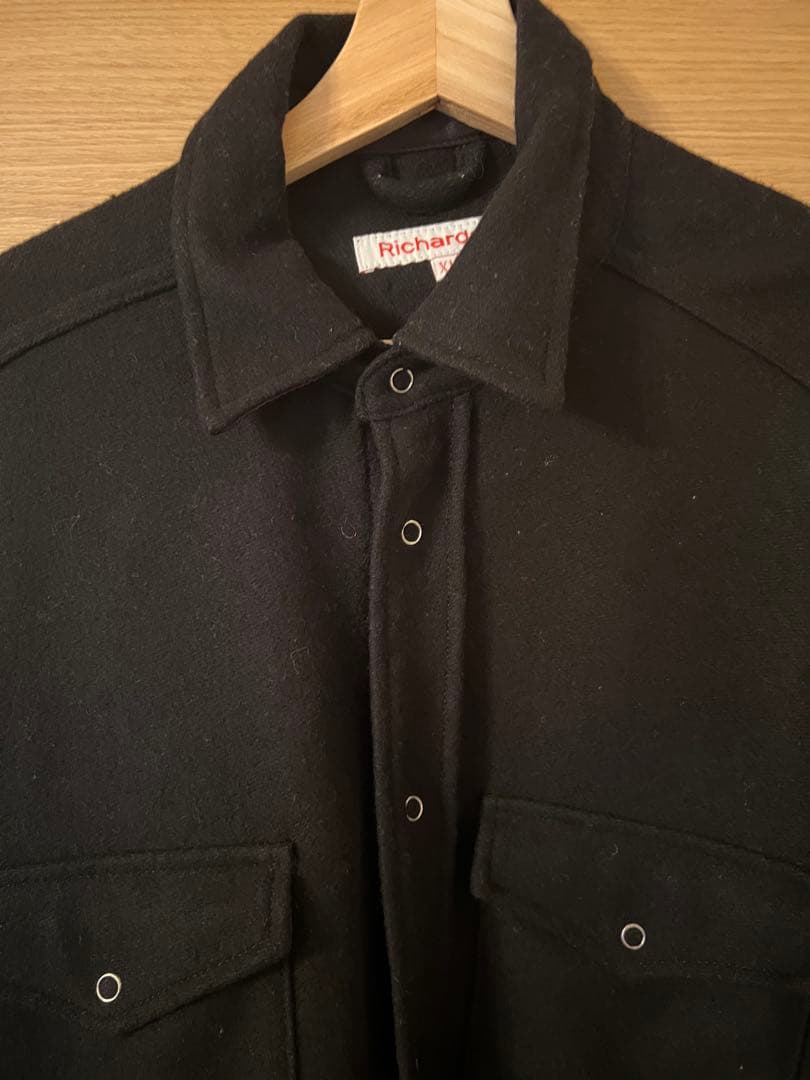 Richardson ブラック ウールジャケット　XL