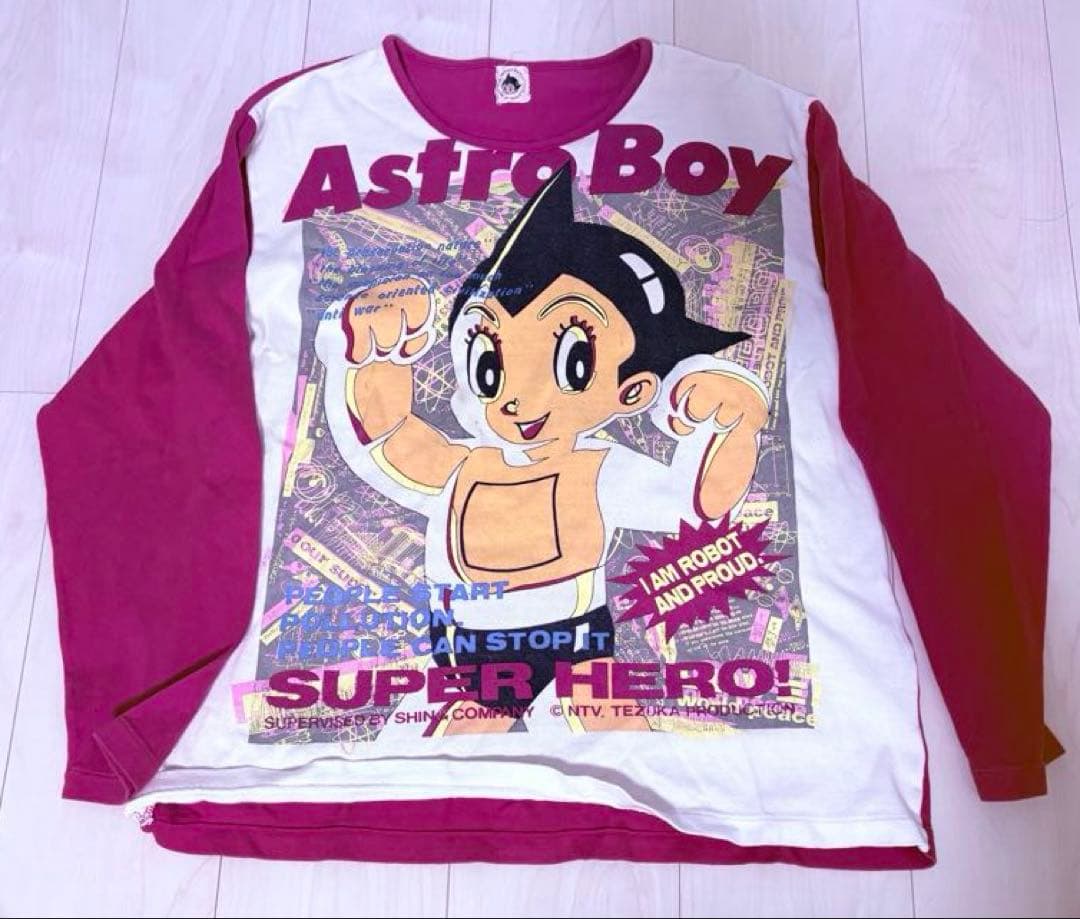 【希少・ビンテージ】鉄腕アトム　アストロボーイ 長袖Tシャツ　ロングTシャツ